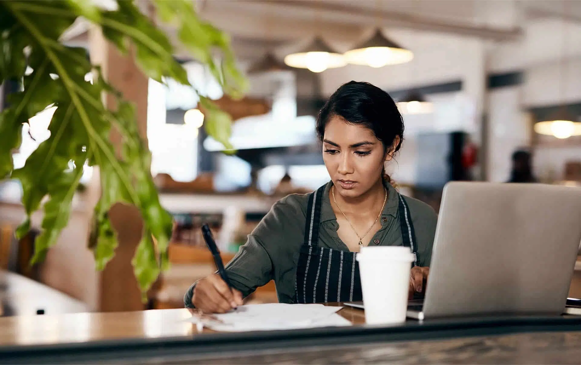 worker doing paperwork
