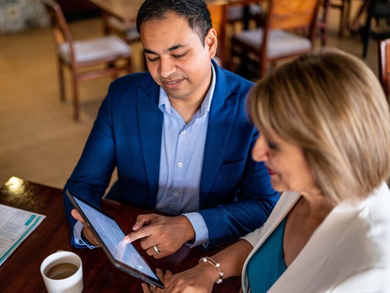 Restaurant manager checking usage and demand